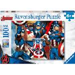 Ravensburger Пъзел Ravensburger от 100 XXL части - Капитан Америка (12001073) - ozone