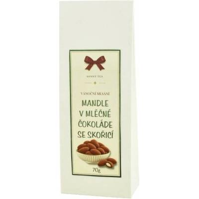 Sanny Tea Vánoční mandle v mléčné čokoládě se skořicí 70 g