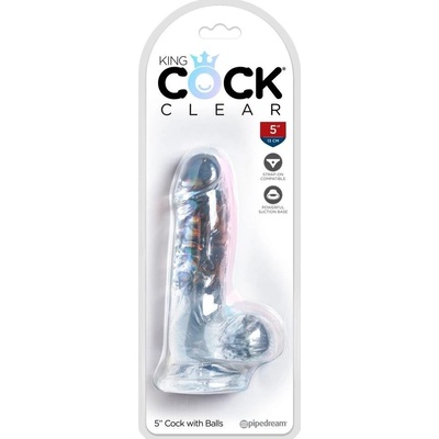 Pipedream King Cock Clear 5" Cock with Balls