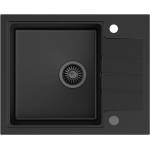 Quadron Вградена мивка Quadron Pop Peter 116 от композит, въглеродно черна, 62x50 см (HCQP6250BLM_PC) Мивка за вграждане
