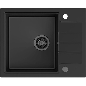 Quadron Вградена мивка Quadron Pop Peter 116 от композит, въглеродно черна, 62x50 см (HCQP6250BLM_PC) Мивка за вграждане