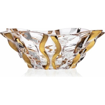 Bohemia Treasury Křišťálová mísa SAMBA-Rhapsody-Gold 30,5 cm