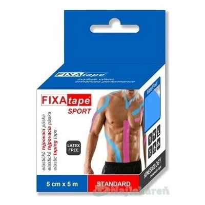 FIXAtape sport kinesiotape elastická páska modrá 5 cm × 5 m