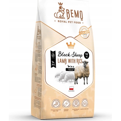 Bemo Black Sheep jehněčí s rýží S/M 10 kg