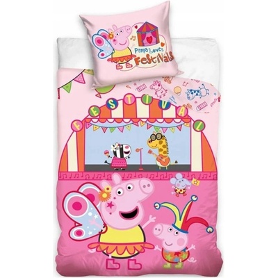 TipTrade bavlna obliečky Prasiatko Peppa Bábkové divadlo 140x200 70x90
