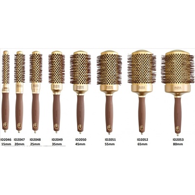 Olivia Garden kartáč hranatý Expert Blowout Straight Gold & Brown 20 mm – Zboží Dáma