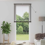 vidaXL Венецианска щора Тъмно кафяво с шарка 213 x 90 см 25 mm ПВЦ (42003802)