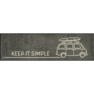 wash+dry Keep it Simple grey 35x120 cm