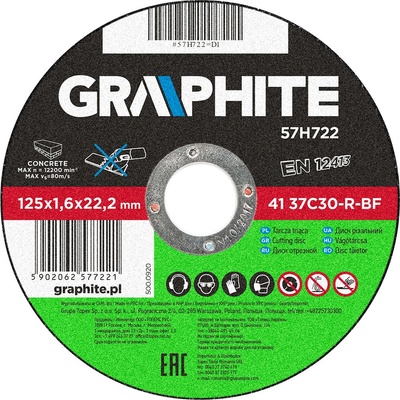 Graphite Rezací kotúč 125 x 1.6 22.2 mm 57H722