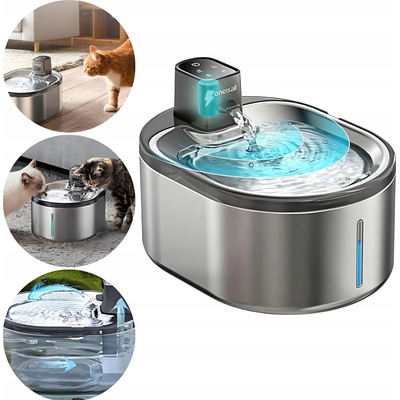 Oneisall Napájačka s kovovou fontánou 4 l