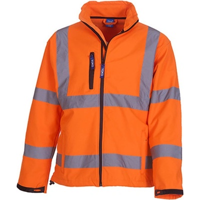 Yoko reflexná softshellová bunda HVK09 Fluorescent Orange