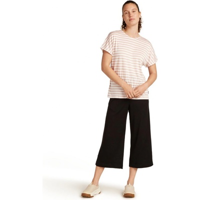 ICEBREAKER W Drayden Reversible SS Top Stripe Ecru Heather/Desert Sand