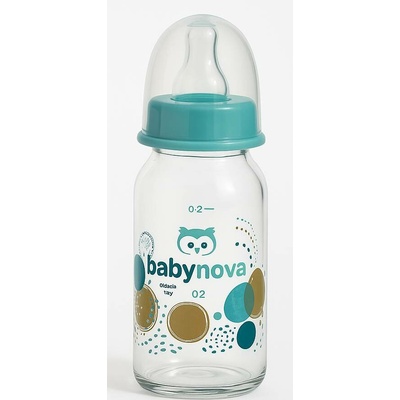 Baby Nova kojenecká skleněná láhev se standardním hrdlem zelená 120 ml