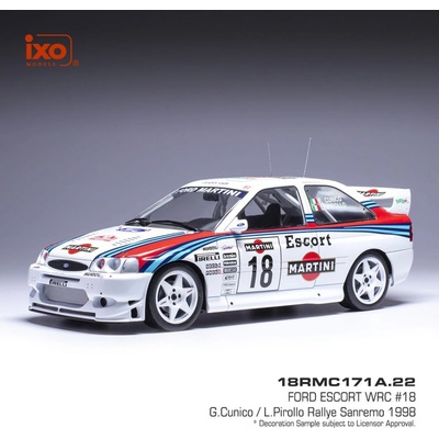 WRC IXO Ford Escort Rallye Sanremo 1998 18 Cunico Pirollo 1:18