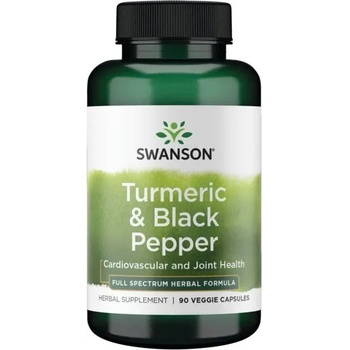 Swanson Turmeric & Black Pepper, 90 капсули, Swanson