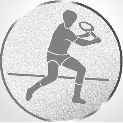 D1-A43/S Emblém pr.25mm tenis muži strieborný 2,5 cm