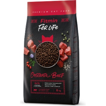 Fitmin Cat For Life Кастрирани котки Говеждо месо 8 кг