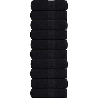 vidaXL Кърпи за пране FROGN 10 бр. Черни 30x30 см 360 г/м2 (136946)