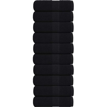 vidaXL Кърпи за пране 10 бр. FROGN Черни 30x30 см 100% Памук (136946)