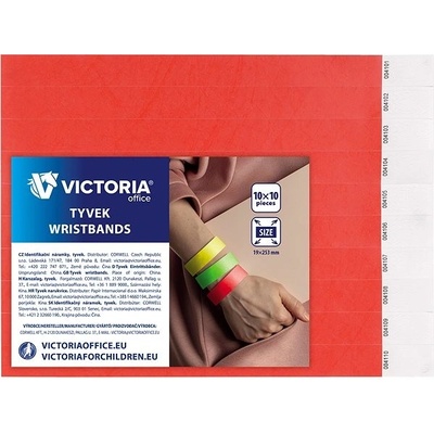 VICTORIA Identifikační náramky, 3/4, červená, tyvek VICTORIA ,balení 100 ks 437902 – Zboží Dáma VICTORIA Identifikační náramky, 3/4, červená, tyvek VICTORIA ,balení 100 ks 437902 – Zboží Dáma