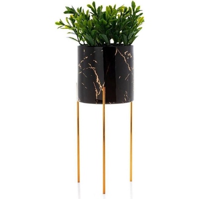 DekorStyle Kvetináč Nila 27,5 cm čierny