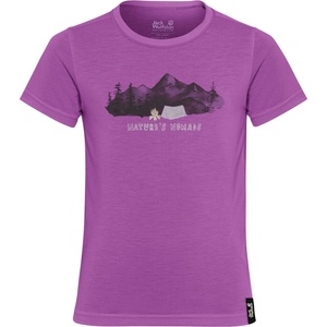 Jack Wolfskin Детска спортна тениска Jack Wolfskin Kid's Hiking Graphic T-Shirt Sport shirt - Print Freesia - размер 152 (EU) (704-5895-0315)