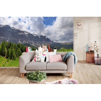 DIMEX ART s. r. o Самозалепваща се флизелинова фототапета летен ден в планината 375 x 250 см