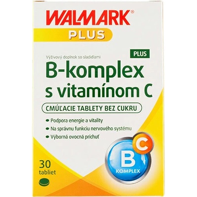 Walmark B-komplex Plus s vitamínom C 30 cmúľacích tabliet