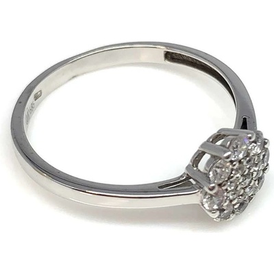 Diante Zlatý prsten s bílým kamenem 59622485