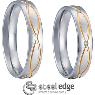 Steel Wedding Snubné prstene chirurgická ocel SSPL008