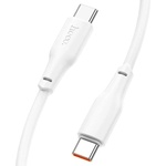hoco. X93 2.0 USB Type-C 100 W, 2 м, бял кабел (HC790729) (HC790729)