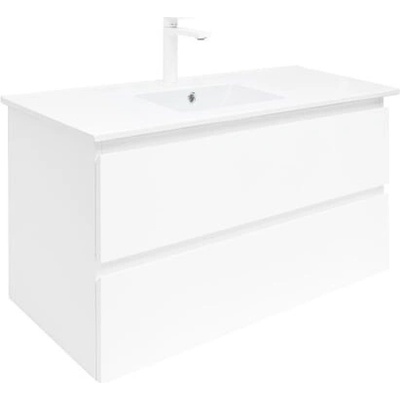 Koupelnová skříňka s umyvadlem SAT B-Way 99x50x45 cm bílá lesk BWAY2100WU4B2