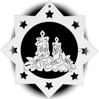 Dřevo Novák Vánoční ozdoba Hvězda s obrázkem č.1514