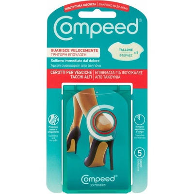 Compeed hydrokoloidné náplaste na pľuzgiere do vyských podpätkov 5 ks