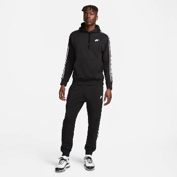 Nike Мъжки анцуг Nike Club Fleece Mens Graphic Hooded Tracksuit - Black/White