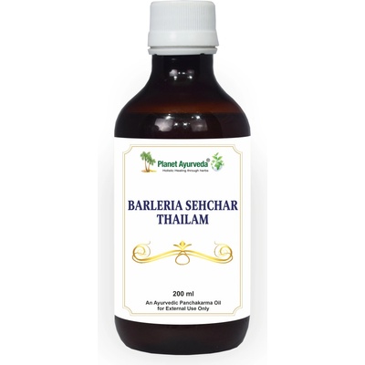 Barleria Sehchar Thailam Uvoľňujúci olej pre kríže a nohy 200 ml
