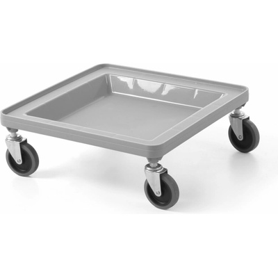 Vozík na univerzální koše Camrack® 500×500 mm, AmerBox, šedý, Světle šedá, 500x500x(H)180mm