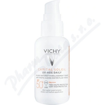 Vichy Capital Soleil UV-Age Daily Anti Photo-Ageing Water Fluid Tinted tónujúce opaľovacie pleťové fluidum SPF50+ 40 ml