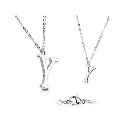 Šperky4U Ocelový řetízek s přívěškem iniciála OPD0096-Y