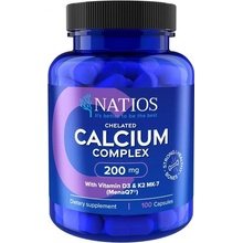 Natios Chelated Calcium Complex Vápnik s vitamínmi D3 a K2 MK-7 100 kapsúl