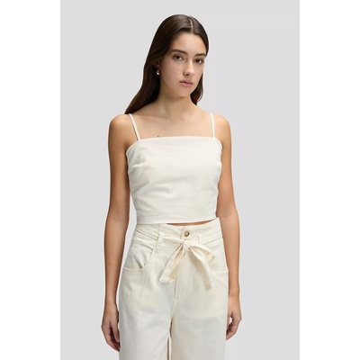 Lee Dámsky ľanový top Lee Slim Strappy Tank 112378264 Béžová