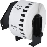Makki съвместими етикети Brother DK-22225 - White Continuous Length Paper Tape 38mm x 30.48m, Black on White - MK-DK-22225 (MK-DK-22225) - megamag