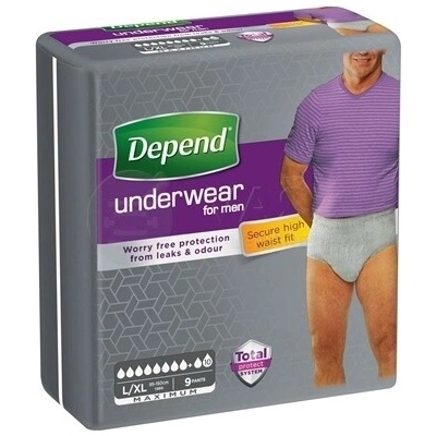 Depend Maximum L/XL Naťahovacie nohavičky pre mužov 9 ks