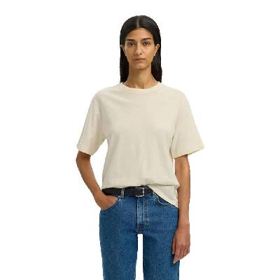 Тениска Selected Ada Linen Blend short sleeve T-shirt - Beige (Nature)