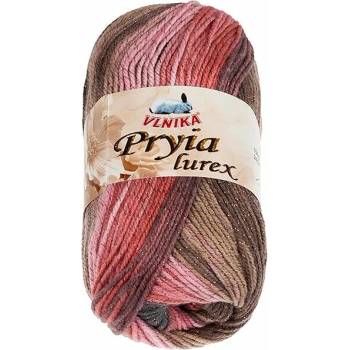 BELLATEX Priadza Pryia lurex 100 g – 303 ružová, hnedá