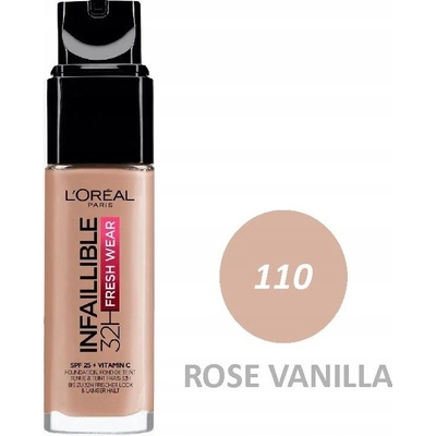 L'Oréal Paris Infallible dlouhotrvající tekutý make-up 110 Rose Vanilla 30 ml