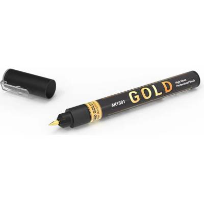 AK-Interactive Farbiaca fixka AK Gold metallic liquid marker zlatá
