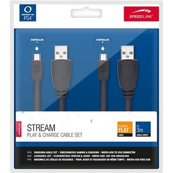 Speed-Link Stream Play & Charge kabel Set PS4