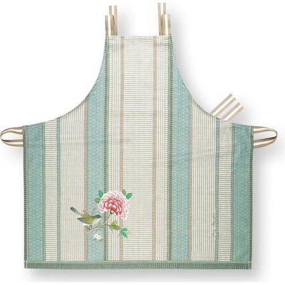 Pip Studio Blushing Birds Khaki zástěra 88x85 cm khaki