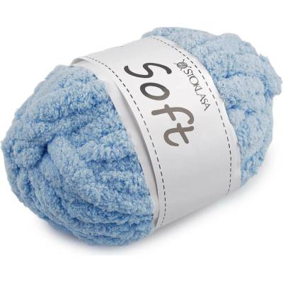 Pletací příze žinylková Soft 250 g Varianta: 28 modrá světlá, Balení: 1 ks 57866/147363/287826